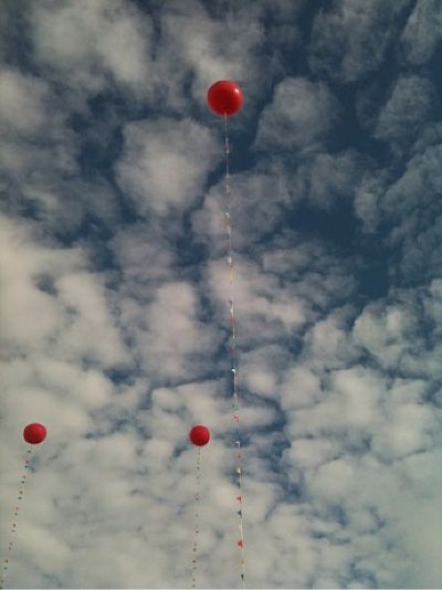 Inflatable multi-colour cloudbusters