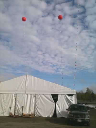 Inflatable multi-colour cloudbusters